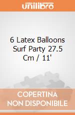 6 Latex Balloons Surf Party 27.5 Cm / 11