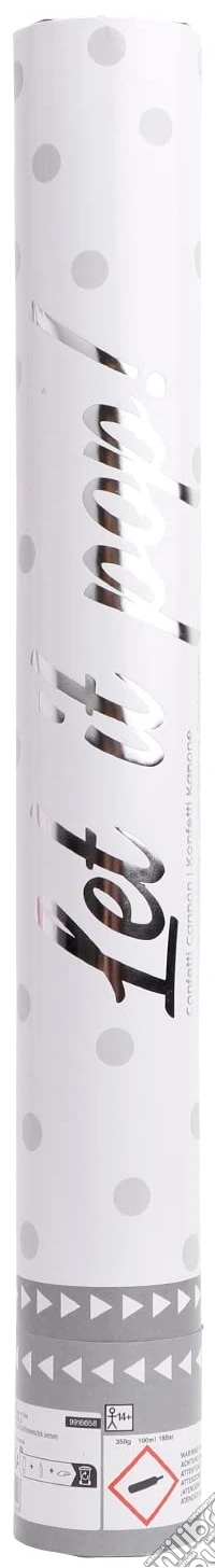 Amscan: Confetti Cannon White Paper 40 Cm Q. Spara Coriandoli 40 Cm Carta Bianca Tondo giochi