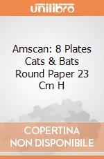 Amscan: 8 Plates Cats & Bats Round Paper 23 Cm H giochi