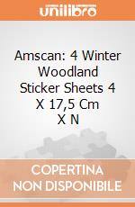 Amscan: 4 Winter Woodland Sticker Sheets 4 X 17,5 Cm X N giochi