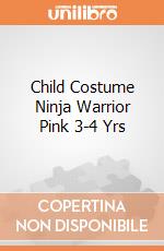 Child Costume Ninja Warrior Pink 3-4 Yrs gioco