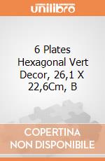 6 Plates Hexagonal Vert Decor, 26,1 X 22,6Cm, B gioco