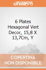 6 Plates Hexagonal Vert Decor, 15,8 X 13,7Cm, Y gioco