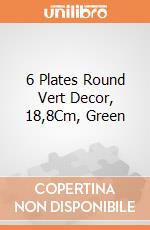 6 Plates Round Vert Decor, 18,8Cm, Green gioco