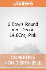 6 Bowls Round Vert Decor, 14,8Cm, Pink gioco