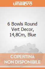 6 Bowls Round Vert Decor, 14,8Cm, Blue gioco