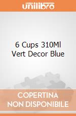 6 Cups 310Ml Vert Decor Blue gioco