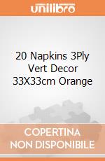 20 Napkins 3Ply Vert Decor 33X33cm Orange gioco