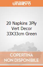 20 Napkins 3Ply Vert Decor 33X33cm Green gioco