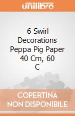 6 Swirl Decorations Peppa Pig Paper 40 Cm, 60 C gioco
