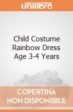 Child Costume Rainbow Dress Age 3-4 Years gioco