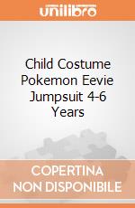 Child Costume Pokemon Eevie Jumpsuit 4-6 Years gioco