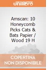 Amscan: 10 Honeycomb Picks Cats & Bats Papier / Wood 19 H giochi