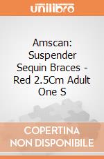 Amscan: Suspender Sequin Braces - Red 2.5Cm Adult One S giochi