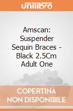 Amscan: Suspender Sequin Braces - Black 2.5Cm Adult One giochi