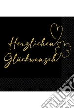 16 Napkins 'Herzlichen Gluckwunsch' 33Cm X 33Cm giochi