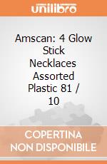 Amscan: 4 Glow Stick Necklaces Assorted Plastic 81 / 10 giochi
