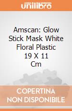 Amscan: Glow Stick Mask White Floral Plastic 19 X 11 Cm giochi