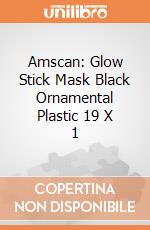 Amscan: Glow Stick Mask Black Ornamental Plastic 19 X 1 giochi