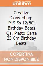 Creative Converting: Plt9 Ss 12/8Ct Birthday Beats Qs. Piatto Carta 23 Cm Birthday Beats giochi