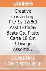 Creative Converting: Plt7 Ss 12/8Ct Asst Birthday Beats Qs. Piatto Carta 18 Cm 3 Disegni Assortiti Dischi Birthday Beats giochi