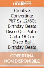 Creative Converting: Plt7 Ss 12/8Ct Birthday Beats Disco Qs. Piatto Carta 18 Cm Disco Ball Birthday Beats giochi