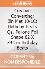 Creative Converting: Bln Met 10/1Ct Birthday Beats Qs. Pallone Foil Shape 82 X 39 Cm Birthday Beats giochi