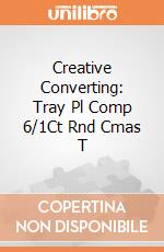 Creative Converting: Tray Pl Comp 6/1Ct Rnd Cmas T giochi