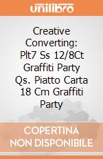 Creative Converting: Plt7 Ss 12/8Ct Graffiti Party Qs. Piatto Carta 18 Cm Graffiti Party giochi