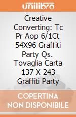 Creative Converting: Tc Pr Aop 6/1Ct 54X96 Graffiti Party Qs. Tovaglia Carta 137 X 243 Graffiti Party giochi