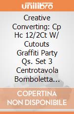 Creative Converting: Cp Hc 12/2Ct W/ Cutouts Graffiti Party Qs. Set 3 Centrotavola Bomboletta Spray 32 X 15 Cm Con Coriandoli Graffity Party giochi