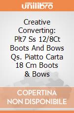 Creative Converting: Plt7 Ss 12/8Ct Boots And Bows Qs. Piatto Carta 18 Cm Boots & Bows giochi