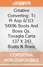 Creative Converting: Tc Pr Aop 6/1Ct 54X96 Boots And Bows Qs. Tovaglia Carta 137 X 243 Boots & Bows giochi