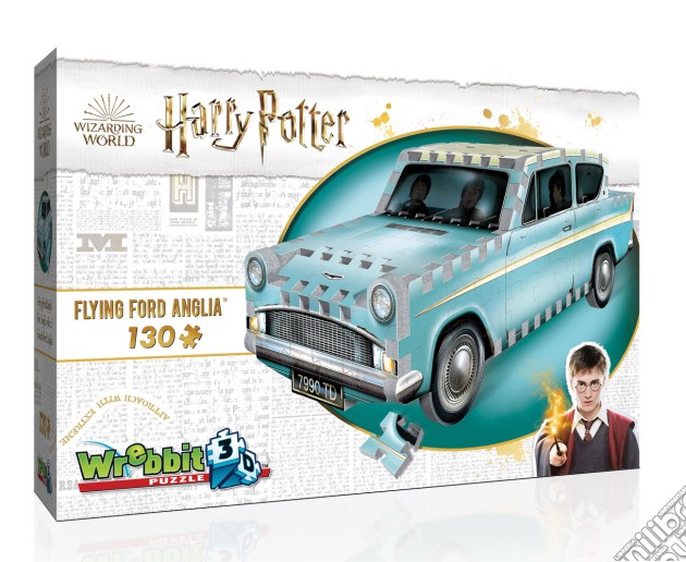 Wrebbit W3D-0202 - Harry Potter - 3D Puzzle 130 Pz - Diagon Alley Flying Ford Anglia puzzle