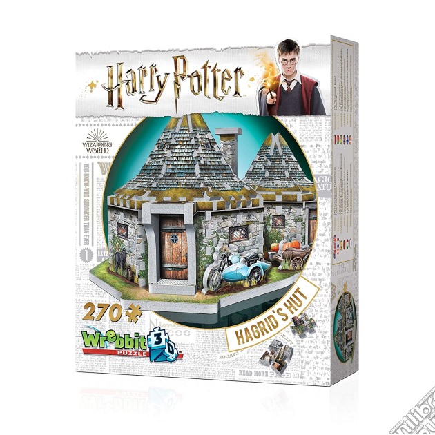 Wrebbit W3D-0512 - Harry Potter - 3D Puzzle 270 Pz - Hagrid'S Hut puzzle