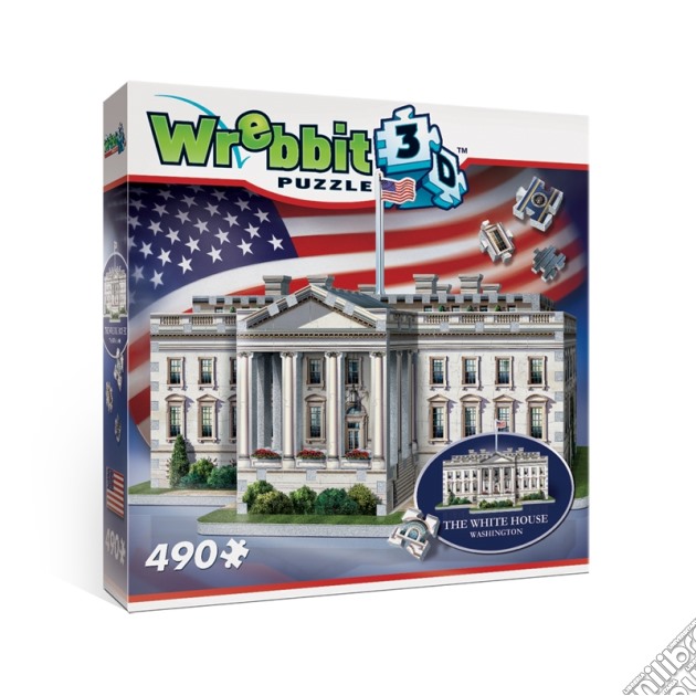 Wrebbit W3D-1007 - 3D Puzzle 490 Pz - White House gioco di Wrebbit
