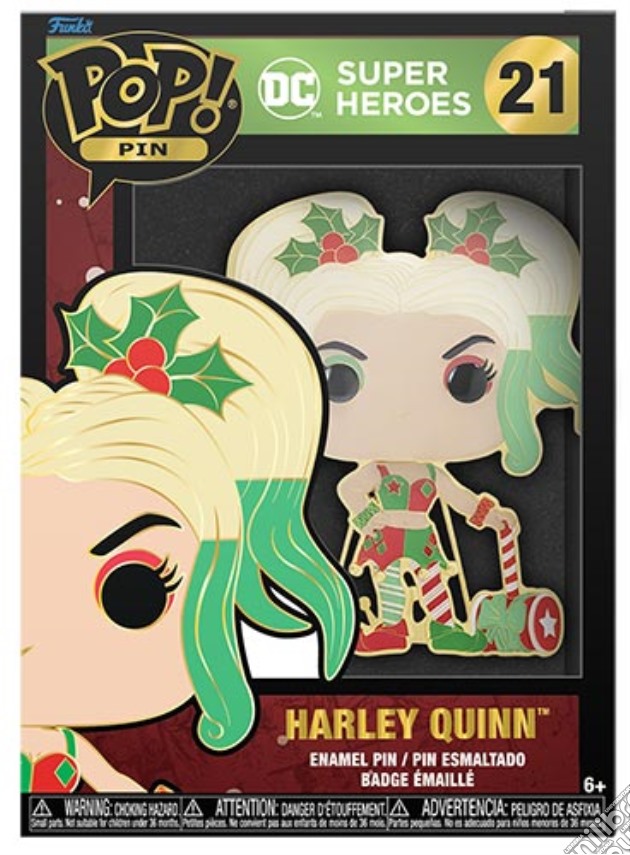 Dc Comics: Funko Pop! Pin - Dc Holiday - Harley Quinn (Enamel Pin / Spilla Smaltata) gioco di FUPI