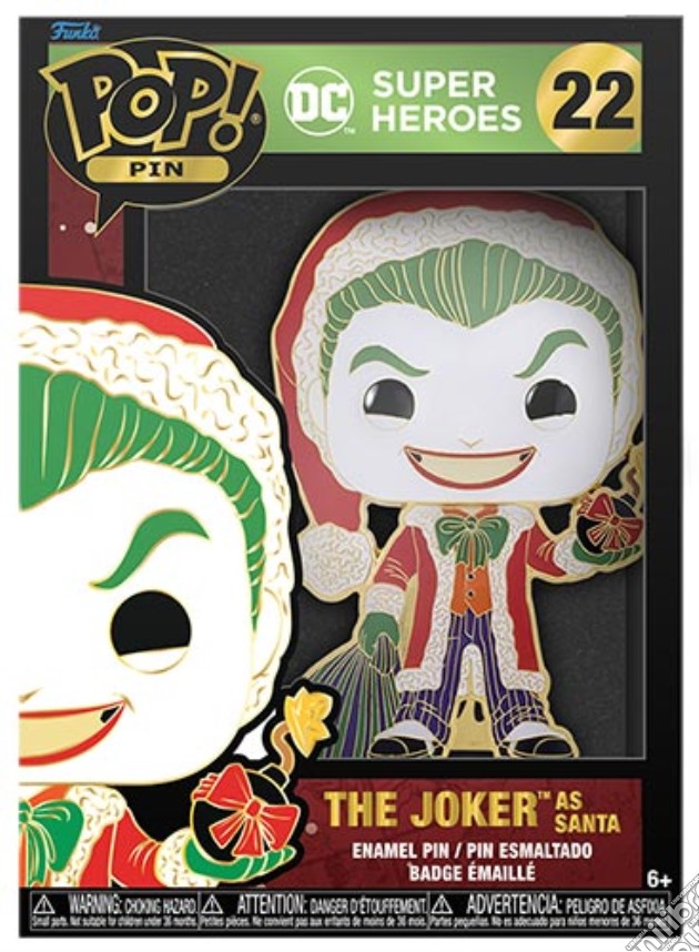 Dc Comics: Funko Pop! Pin - Dc Holiday - Joker Group Sku (Enamel Pin / Spilla Smaltata) gioco di FUPI