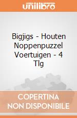 Bigjigs - Houten Noppenpuzzel Voertuigen - 4 Tlg gioco