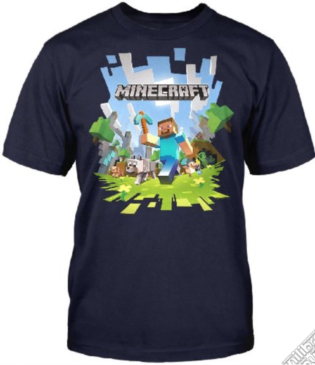 Minecraft - Adventure With Logo (T-Shirt Uomo S) gioco di TimeCity