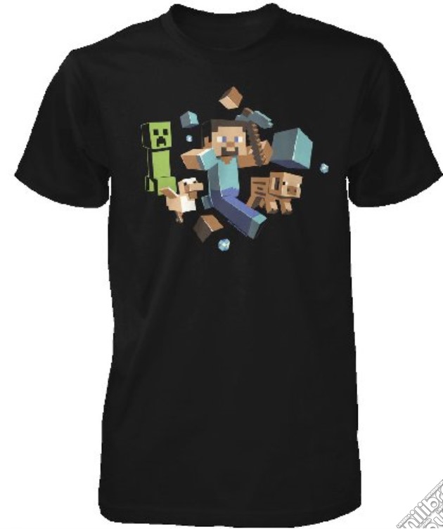 Minecraft - Run Away Brothers Youth (T-Shirt Bambino S) gioco di TimeCity