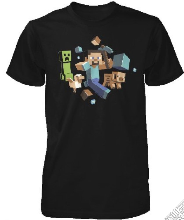 Minecraft - Run Away Brothers Youth (T-Shirt Bambino L) gioco di TimeCity