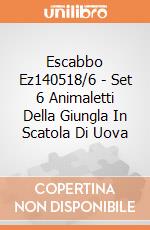 Escabbo Ez140518/6 - Set 6 Animaletti Della Giungla In Scatola Di Uova gioco di Escabbo