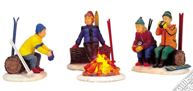 4468 LEMAX Skiers' Camp Fire Set Of 4 (4.5V) gioco di LEM