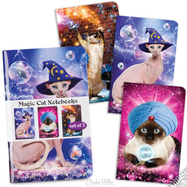 Archie Mcphee: Magic Cats Notebook Set Di 3 Quaderni gioco di Archie Mcphee