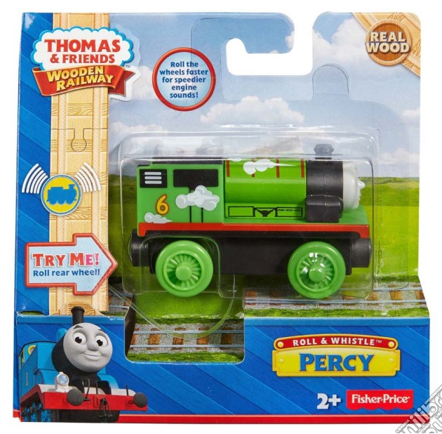 Mattel BDG13 - Thomas And Friends - Wooden Railway - Percy Spingi E Fischia gioco di Mattel