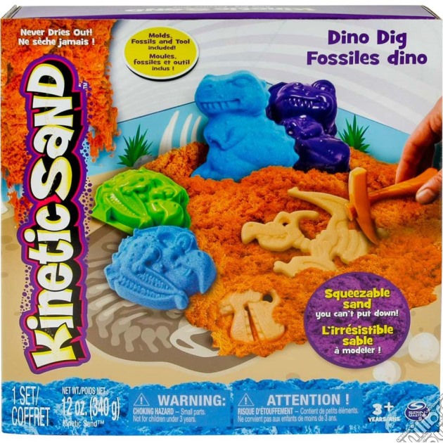 Kinetic Sand - Dino - Kit Dinosauri gioco di Spin Master