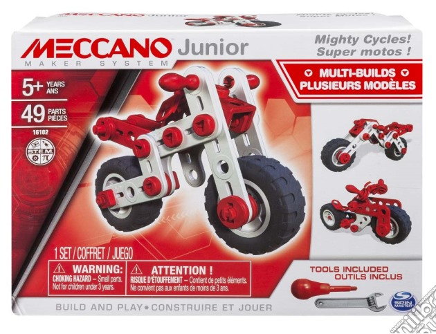 Meccano - Junior - Motocicletta 49 Pz gioco di Spin Master