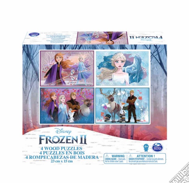 Spin Master 6052998 - Frozen 2 - 4 Puzzle Di Legno 20/24 Pz gioco
