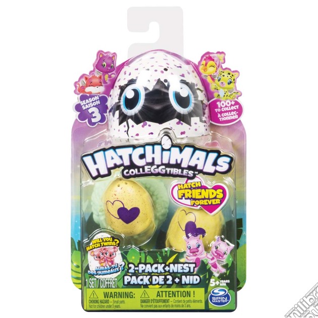 Hatchimals - Colleggtibles - Serie 3 - Mystery 2-Pack - 2 Uova Con Uccellino 4 Cm (un articolo senza possibilità di scelta) gioco di Spin Master